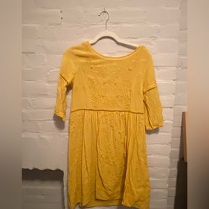 Anthropologie Yellow Dress